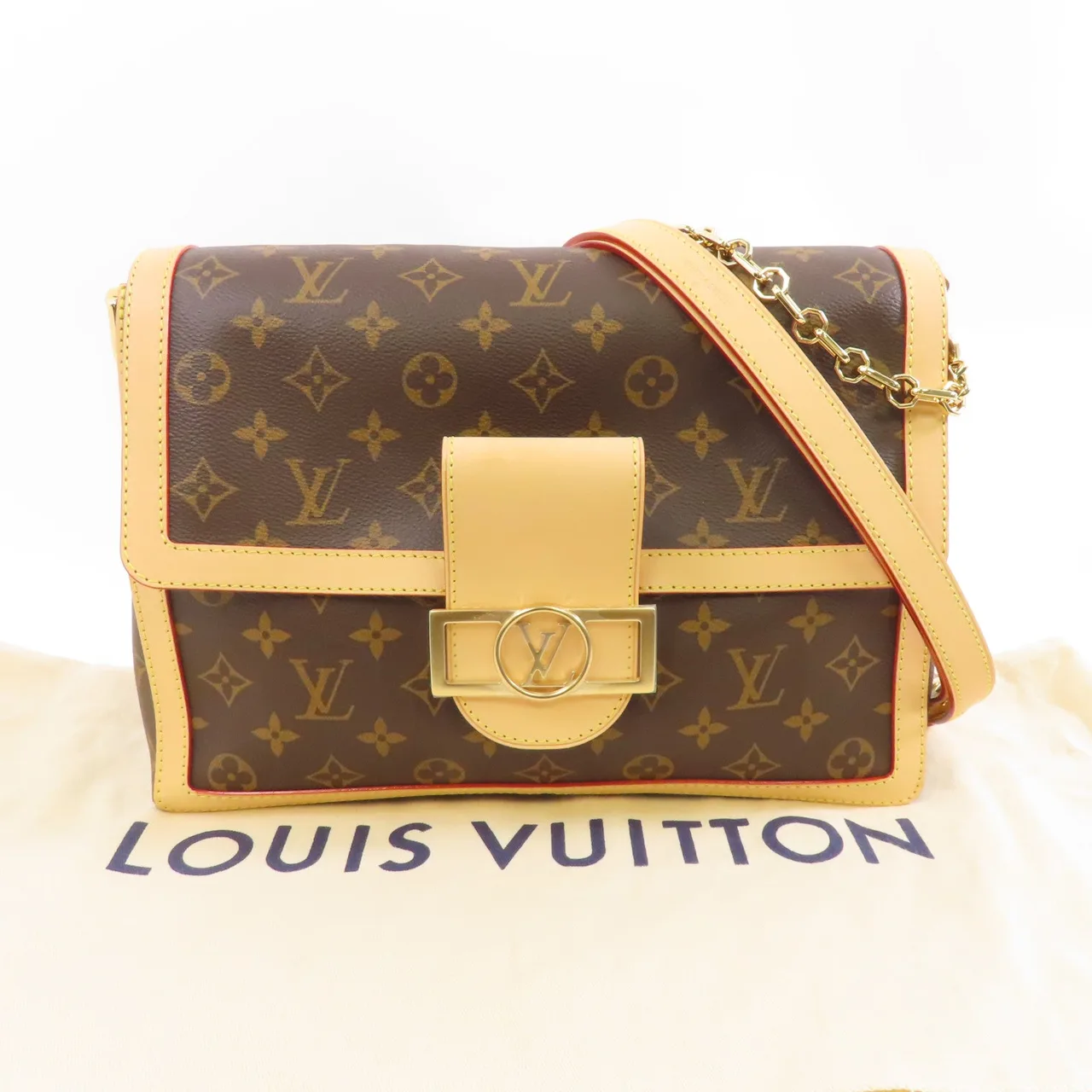 LOUIS VUITTON Dauphine M47149 兩用包 塗層帆布 棕色 塗層帆布 新品同様 - 縮圖 9