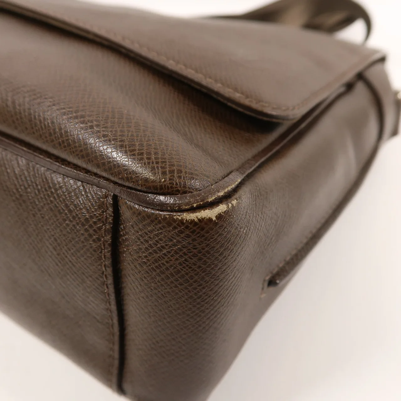 LOUIS VUITTON Roman M32778 肩背包 牛皮 棕色 牛皮 中古品C - 縮圖 9