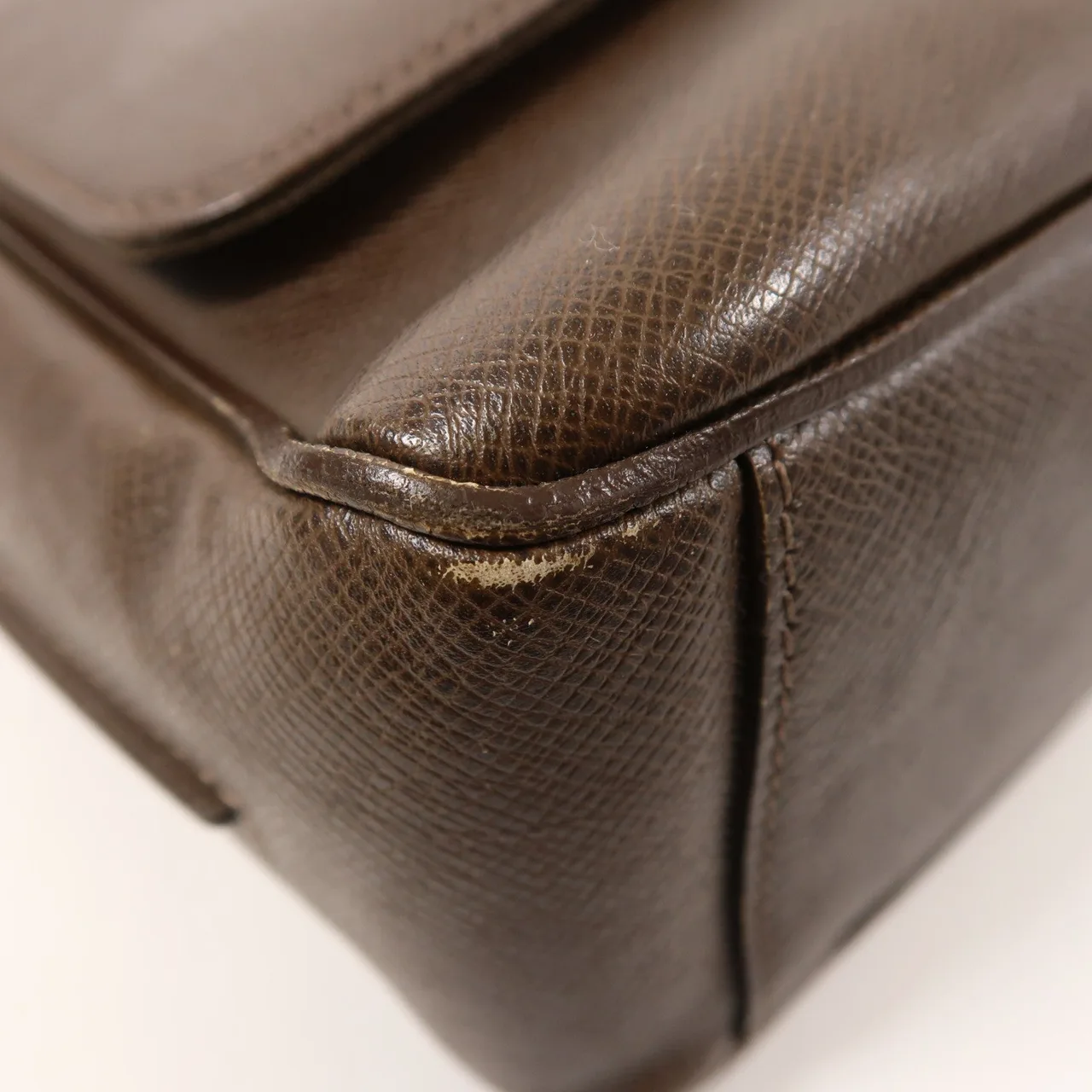 LOUIS VUITTON Roman M32778 肩背包 牛皮 棕色 牛皮 中古品C - 縮圖 10