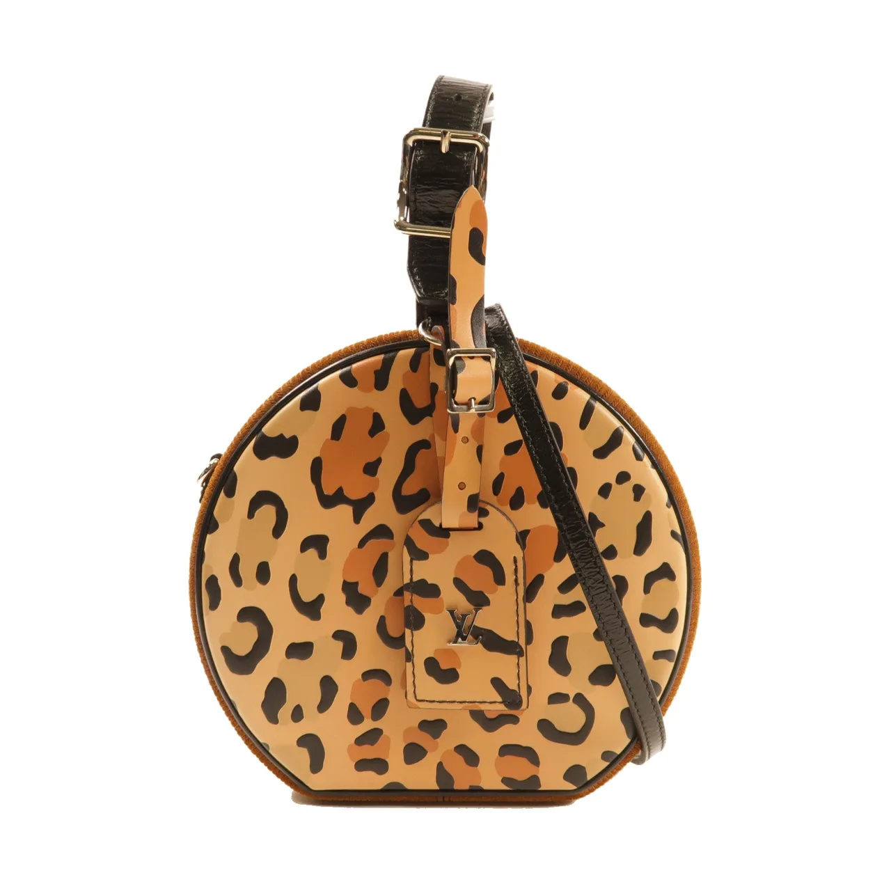 LOUIS VUITTON Petite Boite Chapeau M51481 2-Way Bag Coated Canvas 黑色 / Leopard print