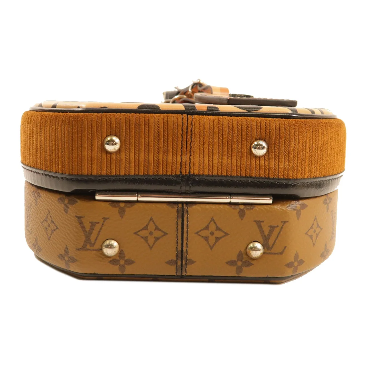 LOUIS VUITTON Petite Boite Chapeau M51481 兩用包 塗層帆布 黑色 / Leopard print 塗層帆布 中古品A - 縮圖 4