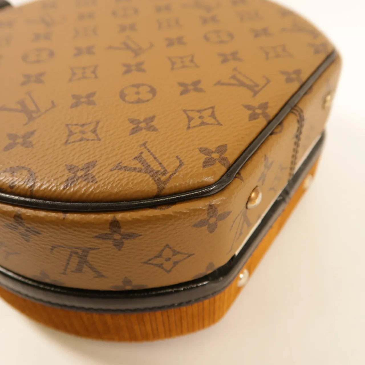 LOUIS VUITTON Petite Boite Chapeau M51481 兩用包 塗層帆布 黑色 / Leopard print 塗層帆布 中古品A - 縮圖 11