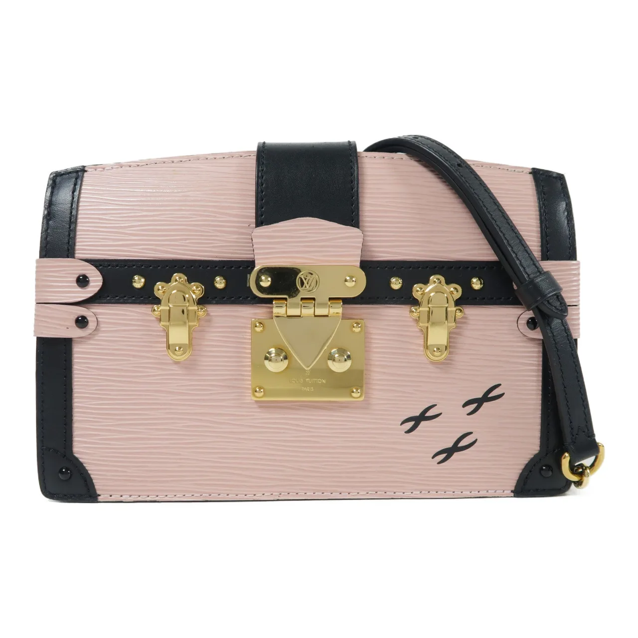 LOUIS VUITTON Trunk M51698 肩背包 牛皮 粉色 / 黑色