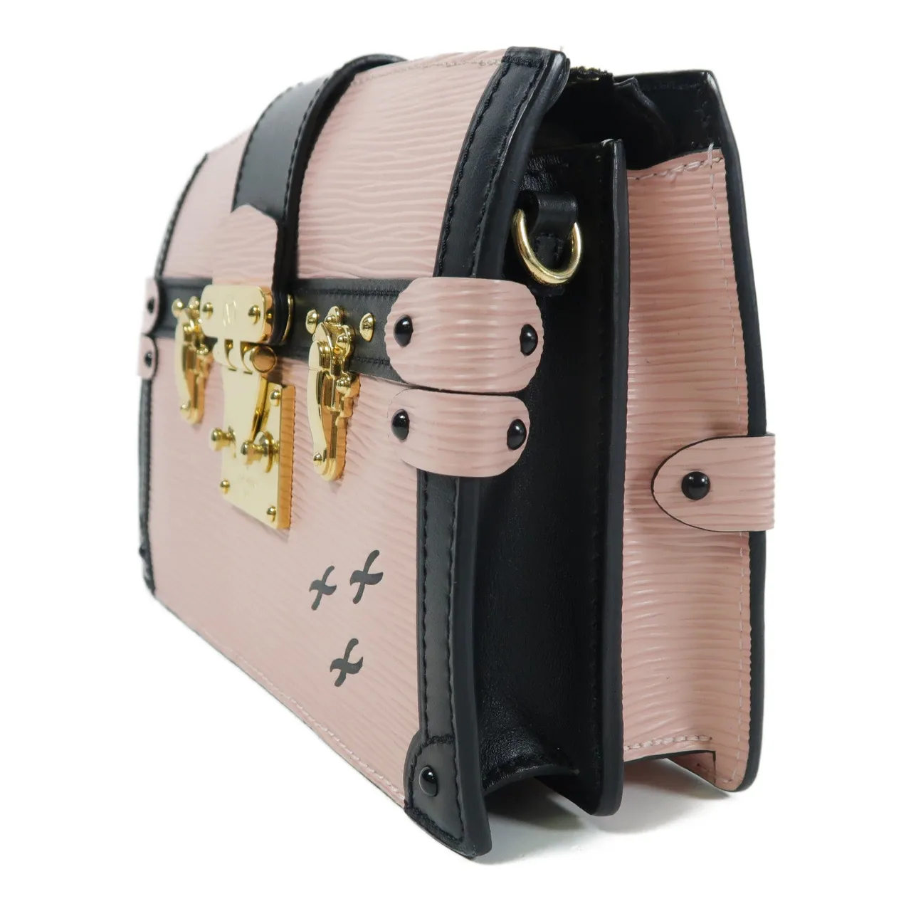 LOUIS VUITTON Trunk M51698 肩背包 牛皮 粉色 / 黑色 牛皮 中古品A - 縮圖 3