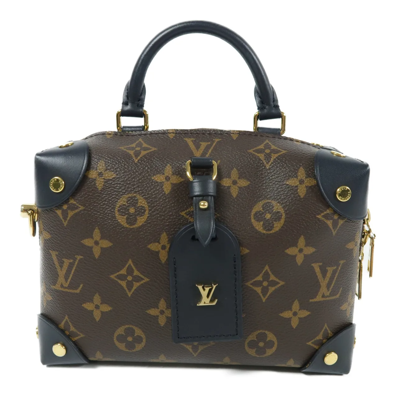 LOUIS VUITTON Petite Malle Souple M45571 兩用包 塗層帆布 棕色   / 黑色