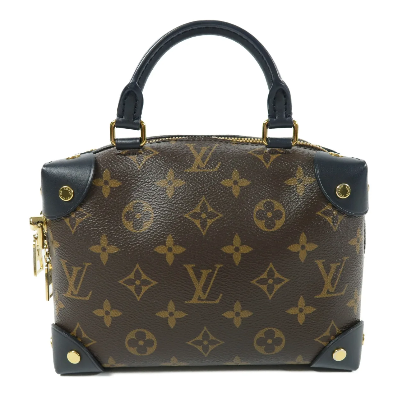 LOUIS VUITTON Petite Malle Souple M45571 兩用包 塗層帆布 棕色   / 黑色 塗層帆布 中古品B - 縮圖 2