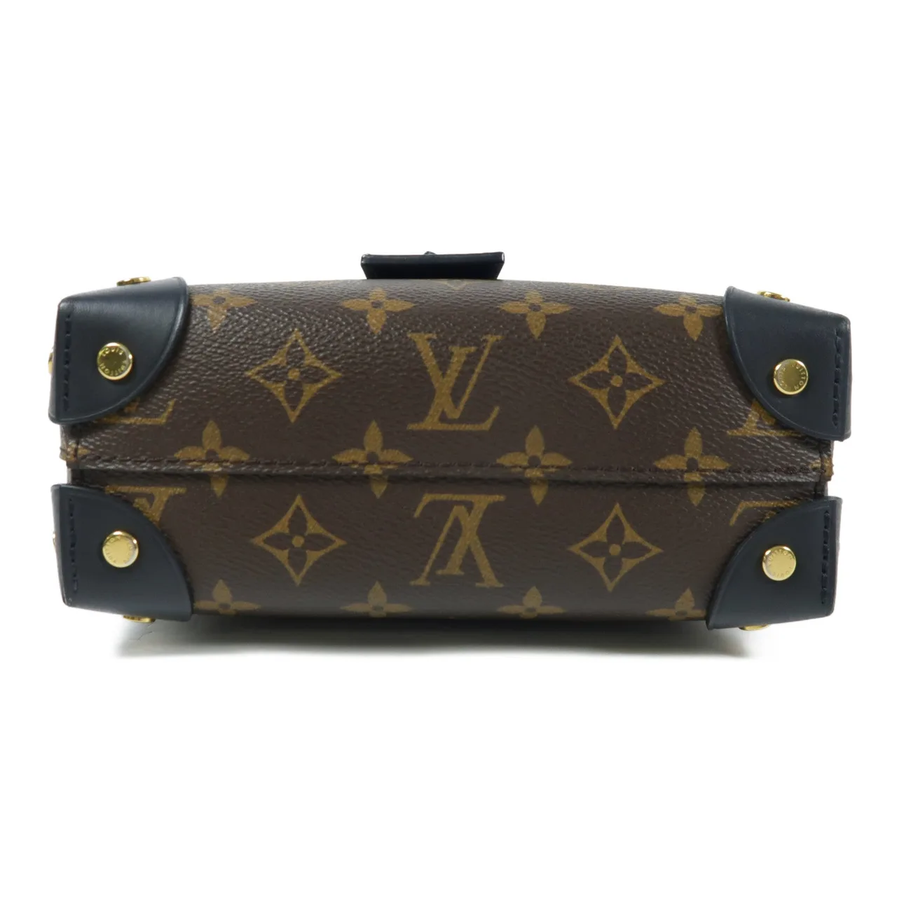 LOUIS VUITTON Petite Malle Souple M45571 兩用包 塗層帆布 棕色   / 黑色 塗層帆布 中古品B - 縮圖 4