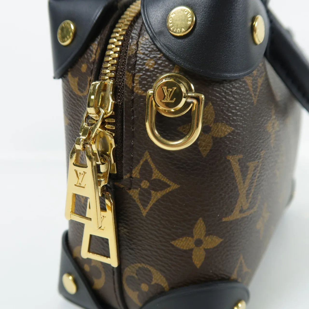 LOUIS VUITTON Petite Malle Souple M45571 兩用包 塗層帆布 棕色   / 黑色 塗層帆布 中古品B - 縮圖 9