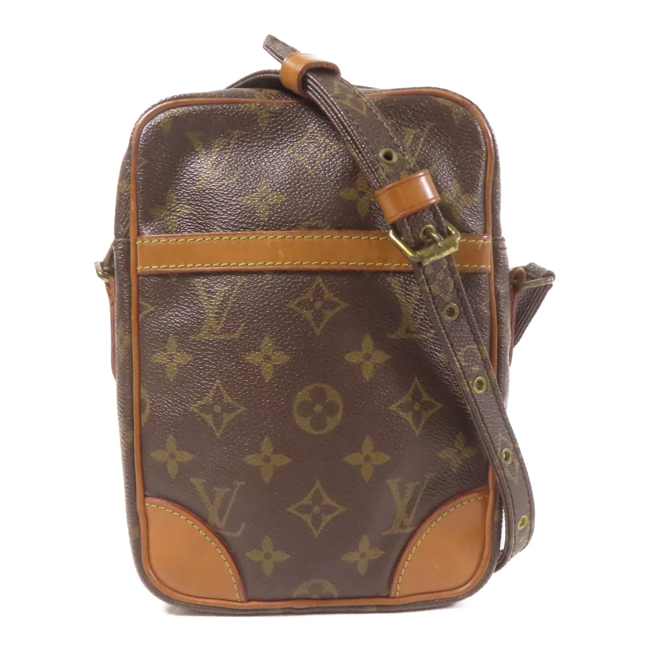 LOUIS VUITTON Danube M45266 Shoulder Bag Coated Canvas 棕色 / Brown