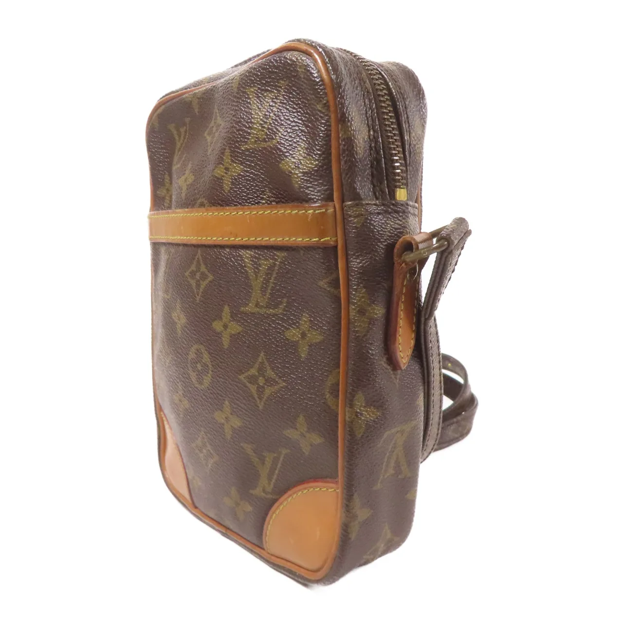 LOUIS VUITTON Danube M45266 肩背包 塗層帆布 棕色 / Brown 塗層帆布 中古品C - 縮圖 3