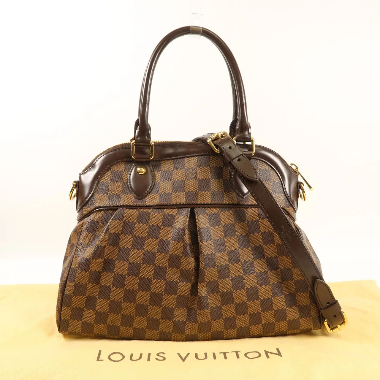 LOUIS VUITTON Trevi N51997 兩用包 塗層帆布 棕色 / Brown 塗層帆布 中古品A - 縮圖 10