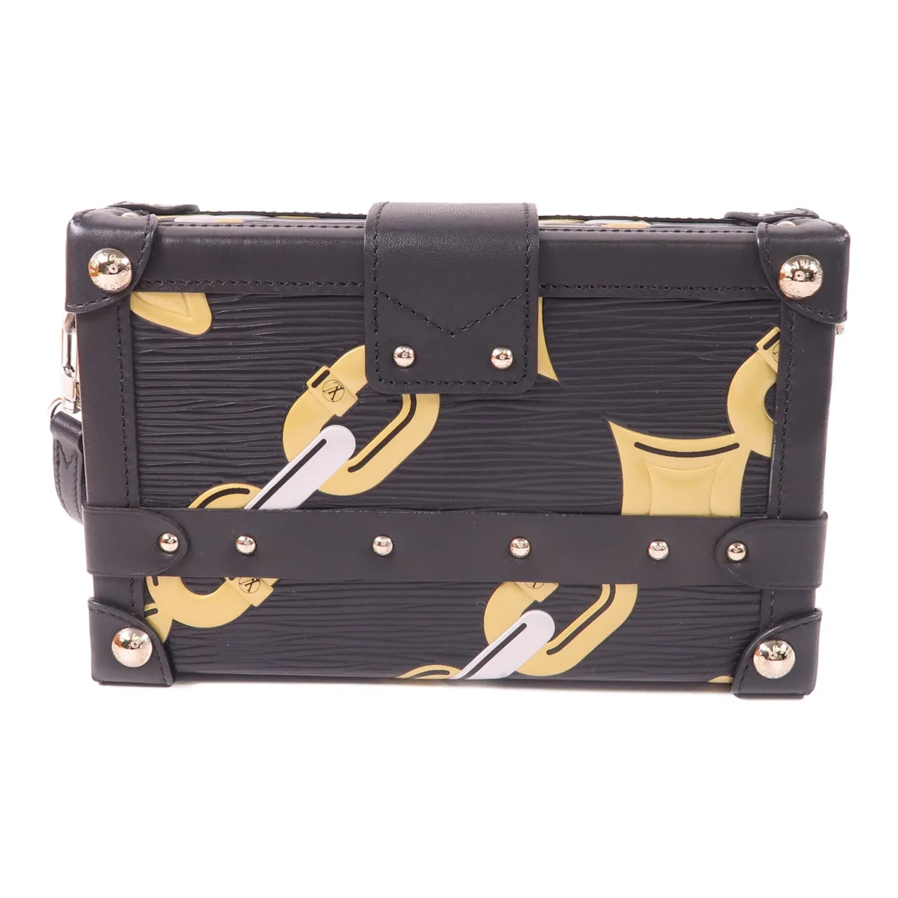 LOUIS VUITTON Petite Malle 肩背包 牛皮 黑色 牛皮 中古品A - 縮圖 2