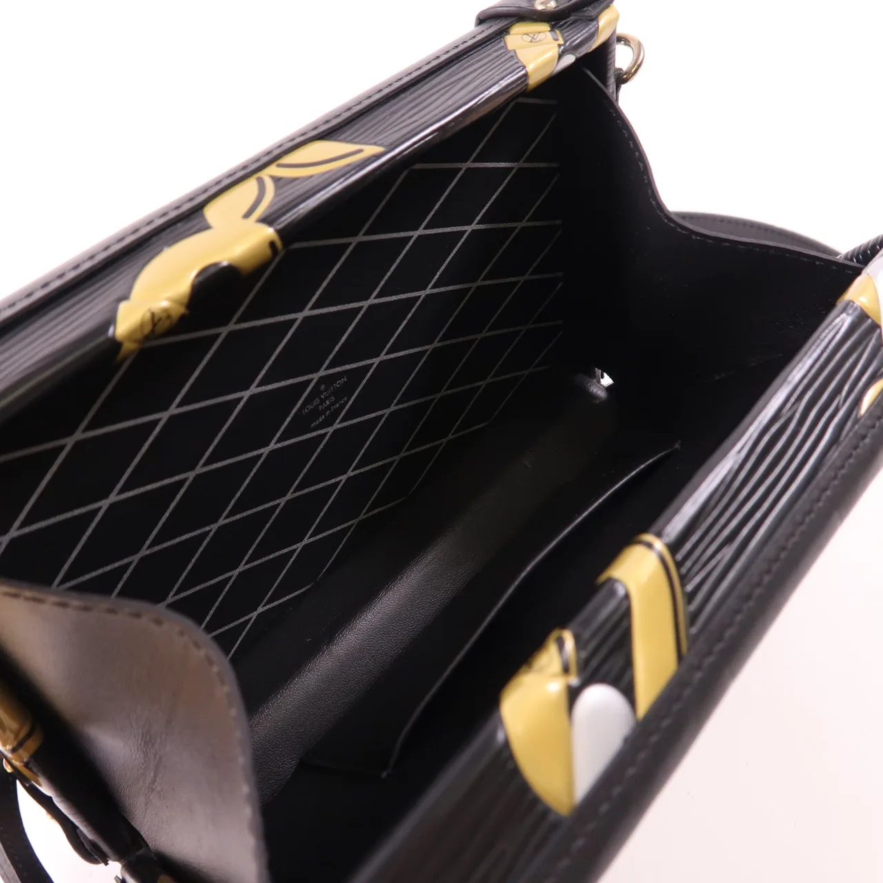 LOUIS VUITTON Petite Malle 肩背包 牛皮 黑色 牛皮 中古品A - 縮圖 5