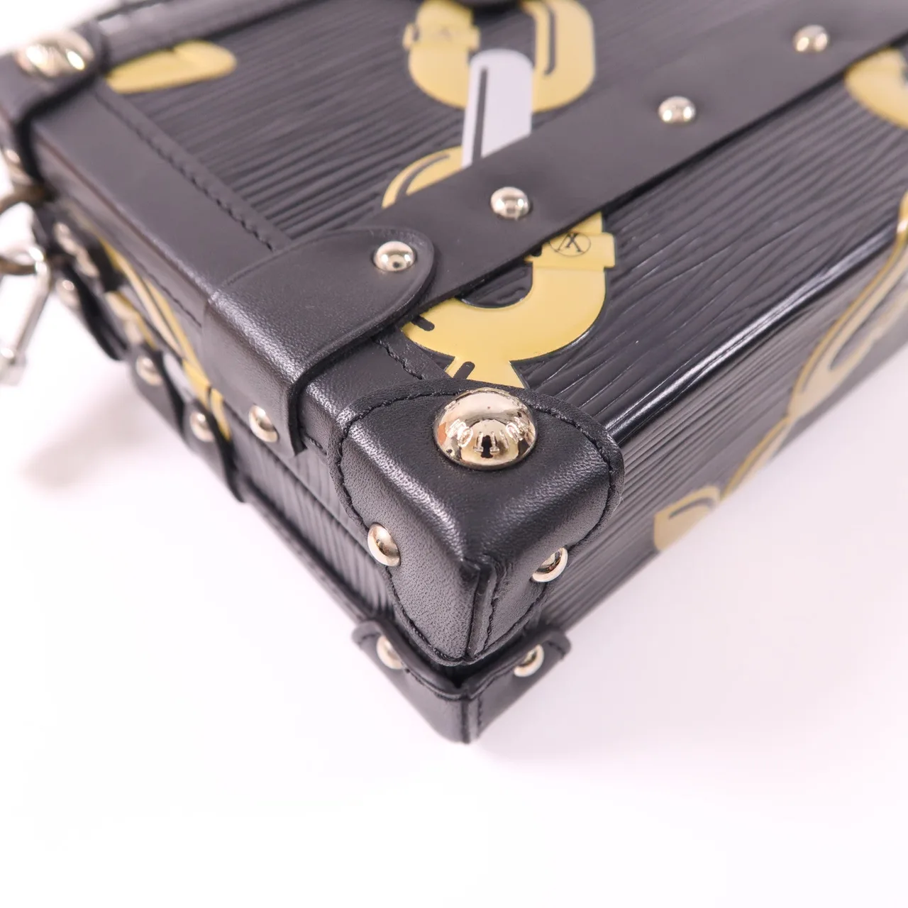 LOUIS VUITTON Petite Malle 肩背包 牛皮 黑色 牛皮 中古品A - 縮圖 11