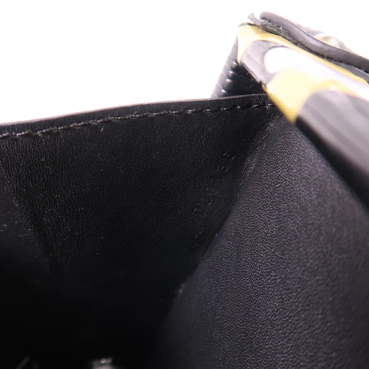 LOUIS VUITTON Petite Malle 肩背包 牛皮 黑色 牛皮 中古品A - 縮圖 15