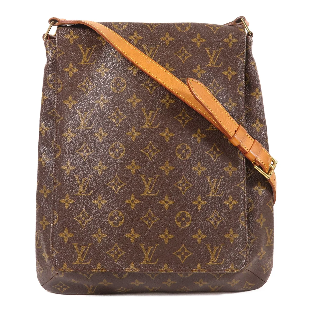 LOUIS VUITTON Musette M51256 肩背包 塗層帆布 棕色