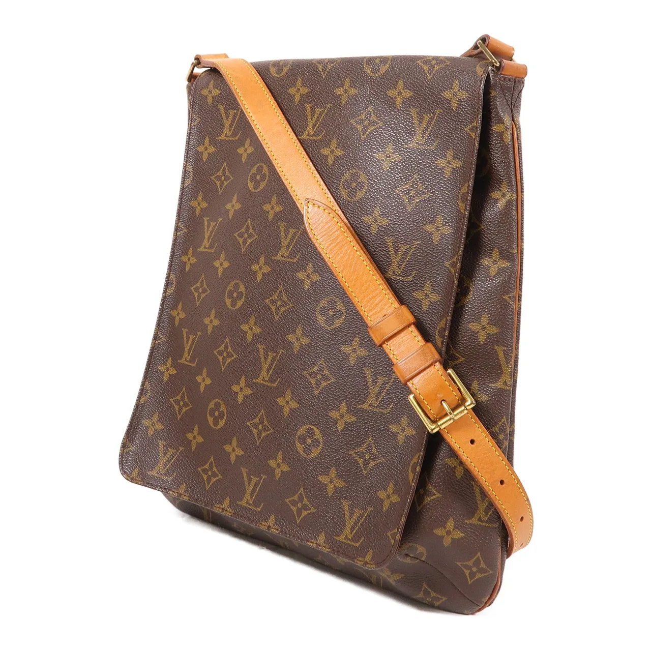 LOUIS VUITTON Musette M51256 肩背包 塗層帆布 棕色 塗層帆布 中古品B - 縮圖 3