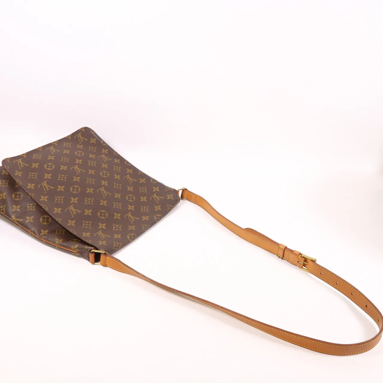 LOUIS VUITTON Musette M51256 肩背包 塗層帆布 棕色 塗層帆布 中古品B - 縮圖 8
