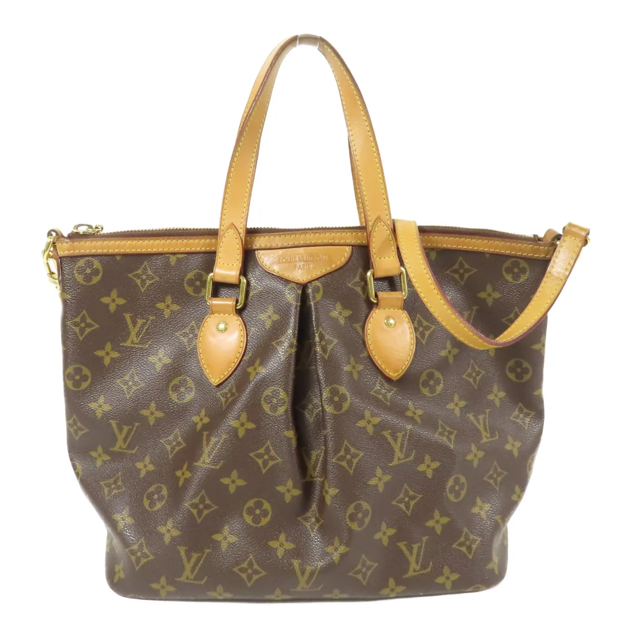 LOUIS VUITTON Palermo M40145 2-Way Bag Coated Canvas 棕色