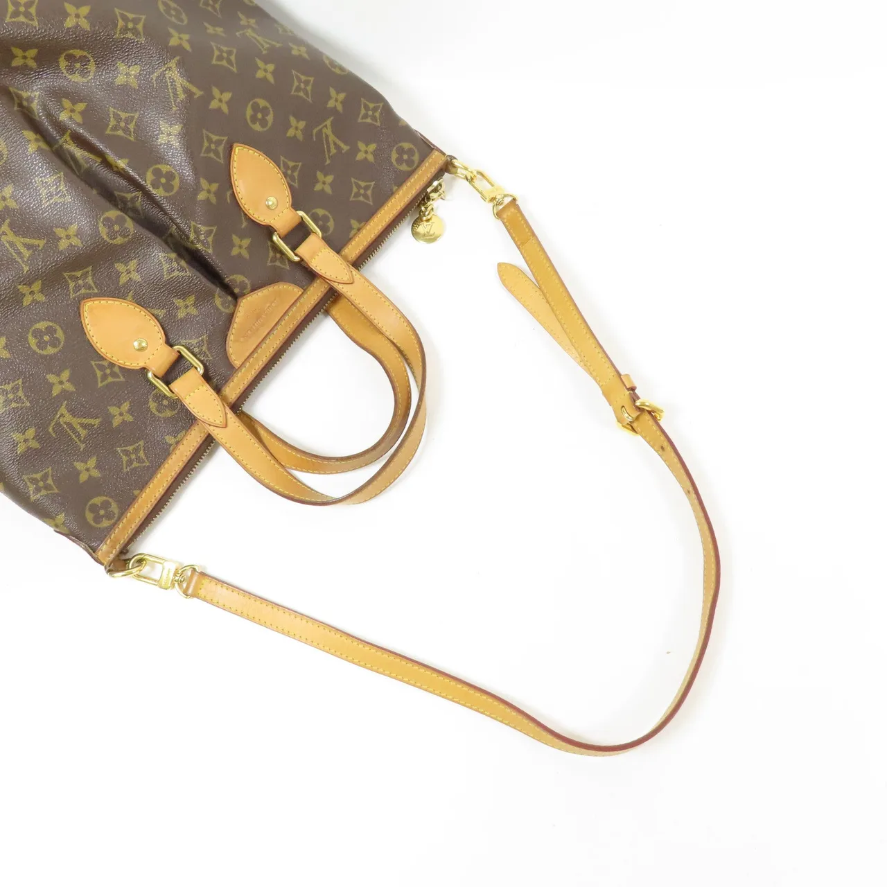 LOUIS VUITTON Palermo M40145 兩用包 塗層帆布 棕色 塗層帆布 中古品B - 縮圖 8