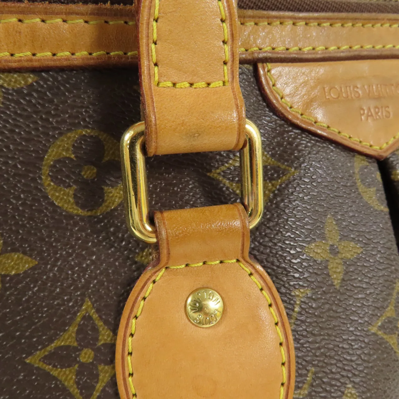 LOUIS VUITTON Palermo M40145 兩用包 塗層帆布 棕色 塗層帆布 中古品B - 縮圖 14