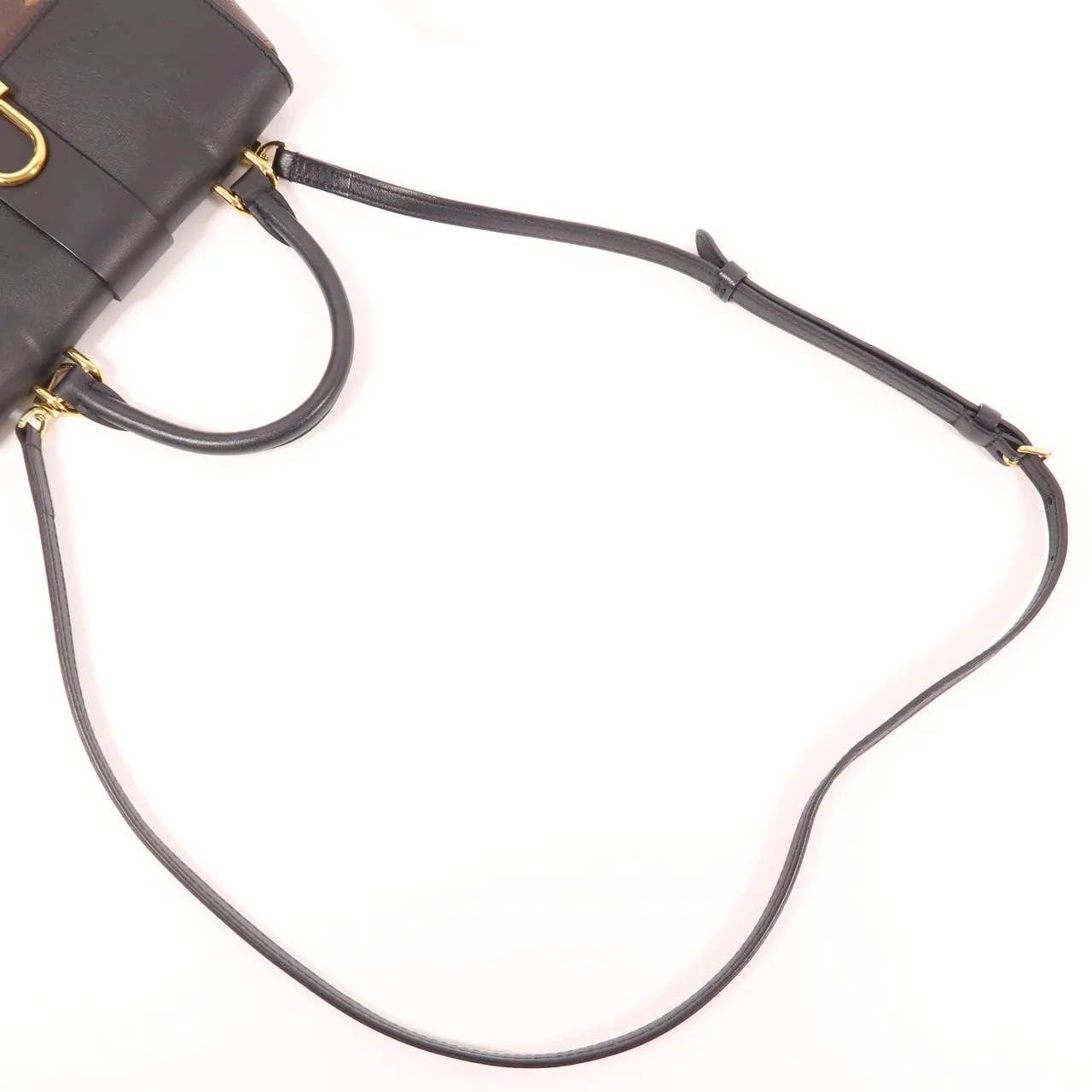 LOUIS VUITTON Locky M44141 兩用包 塗層帆布 棕色 / 黑色 塗層帆布 中古品C - 縮圖 5