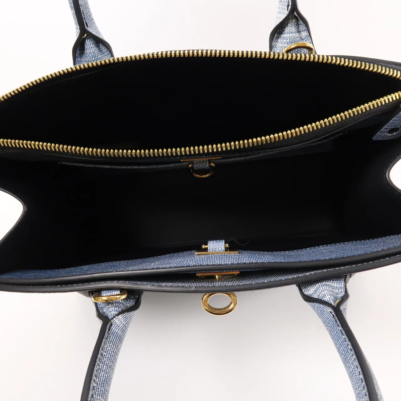 LOUIS VUITTON Steamer 兩用包 皮革 藍色 皮革 中古品A - 縮圖 5