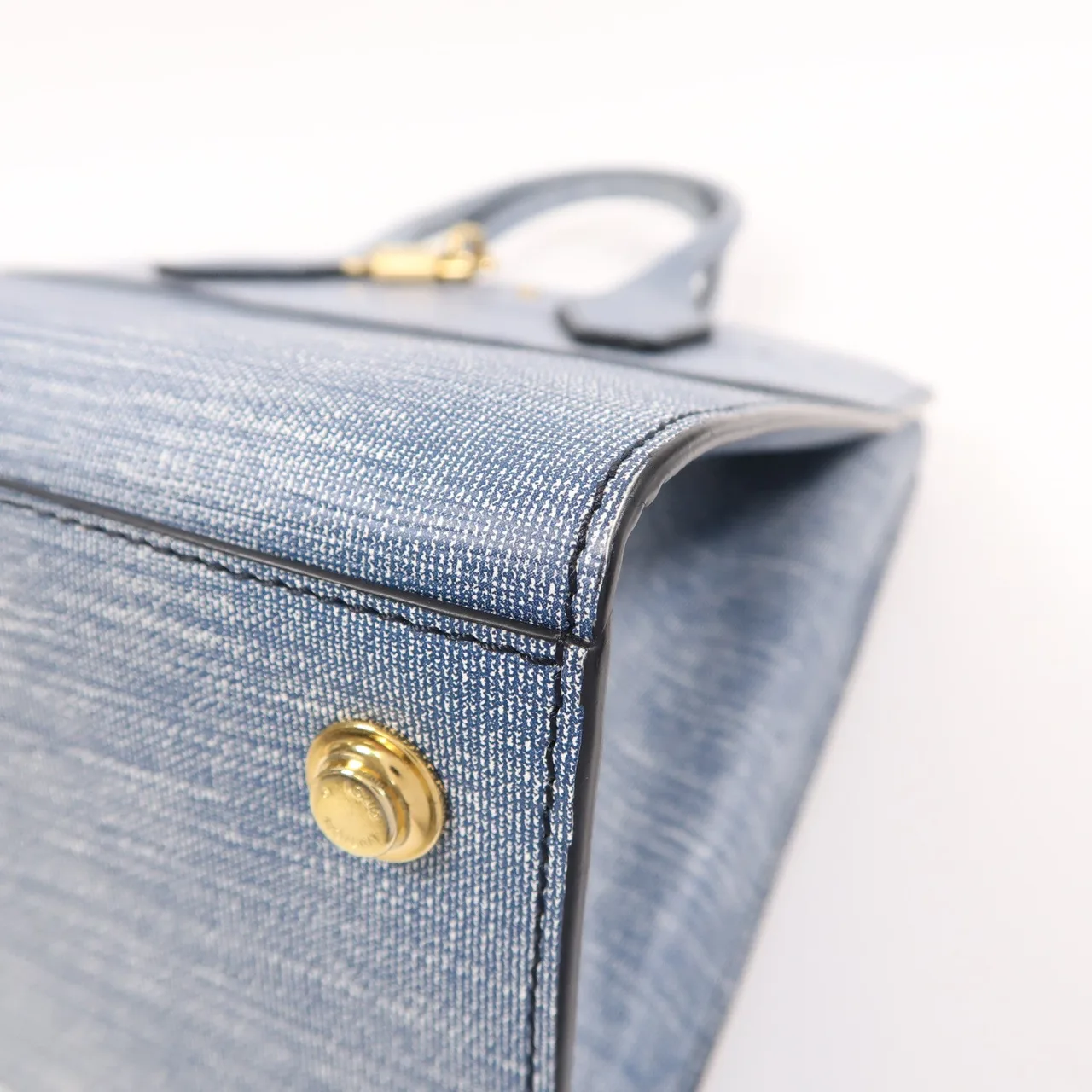 LOUIS VUITTON Steamer 兩用包 皮革 藍色 皮革 中古品A - 縮圖 10