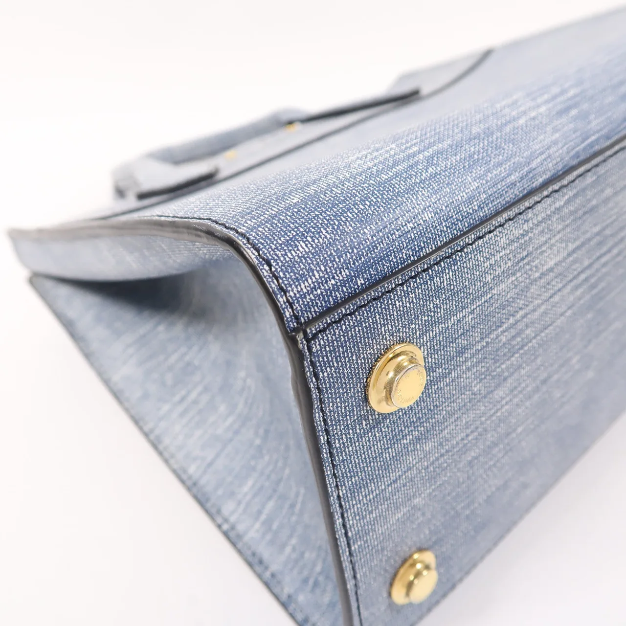 LOUIS VUITTON Steamer 兩用包 皮革 藍色 皮革 中古品A - 縮圖 13