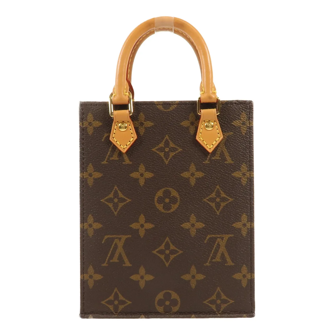 LOUIS VUITTON Petit Sac Plat M69442 兩用包 塗層帆布 棕色 塗層帆布 中古品A - 縮圖 2