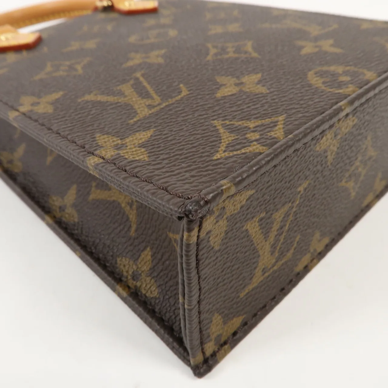 LOUIS VUITTON Petit Sac Plat M69442 兩用包 塗層帆布 棕色 塗層帆布 中古品A - 縮圖 6