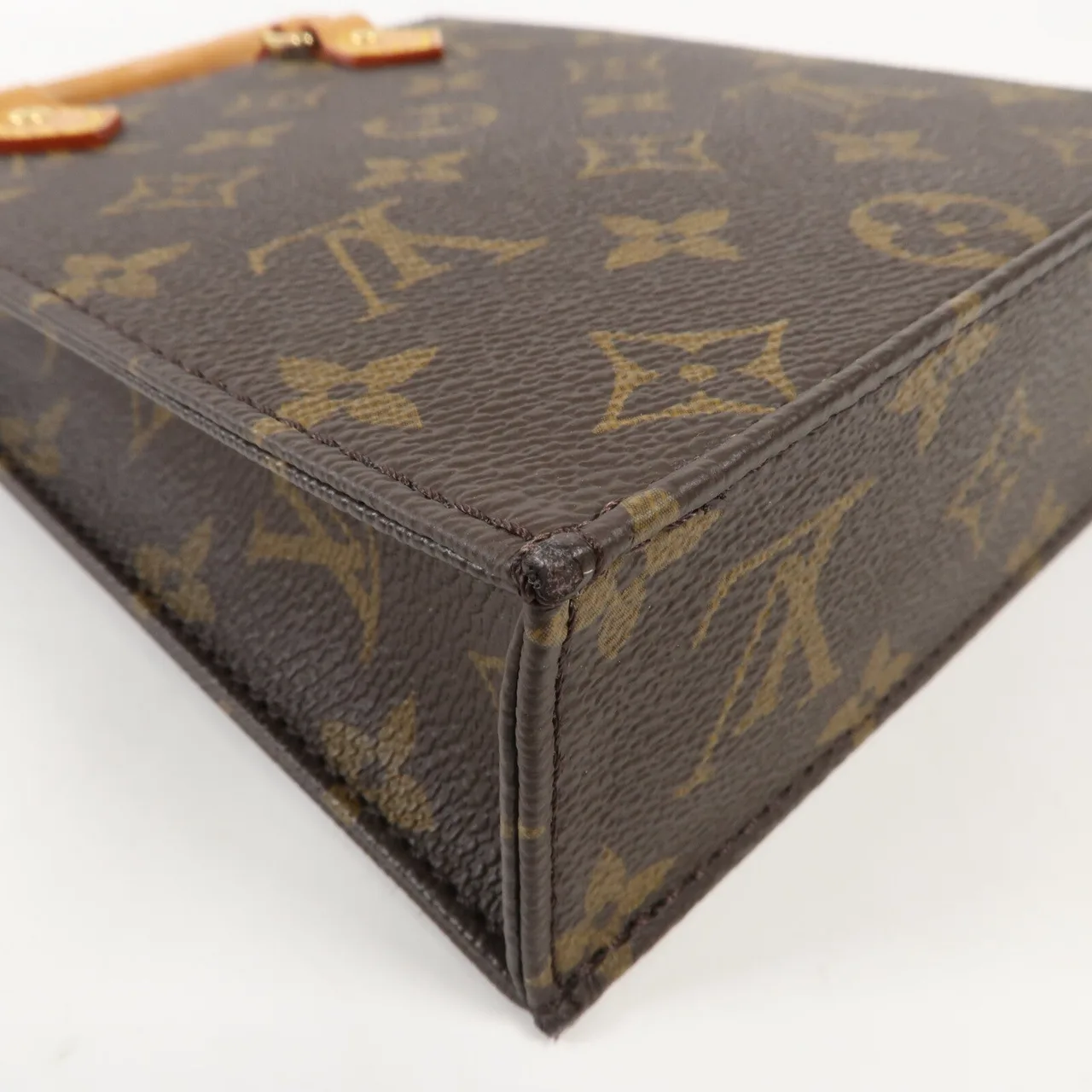 LOUIS VUITTON Petit Sac Plat M69442 兩用包 塗層帆布 棕色 塗層帆布 中古品A - 縮圖 8