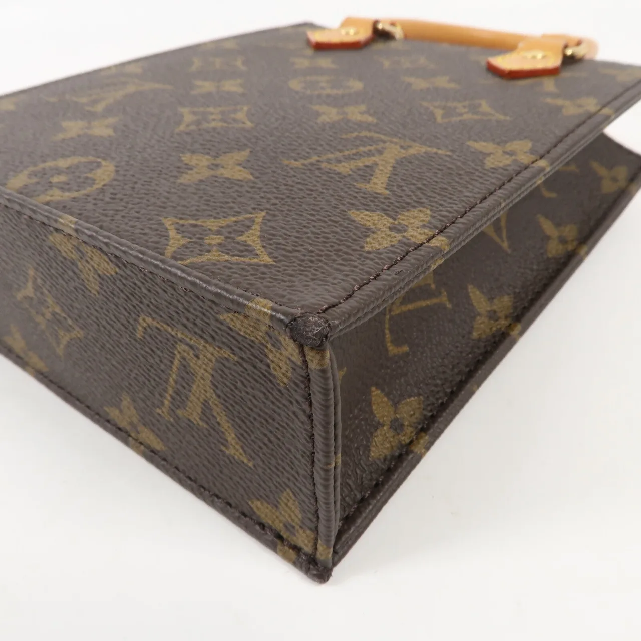 LOUIS VUITTON Petit Sac Plat M69442 兩用包 塗層帆布 棕色 塗層帆布 中古品A - 縮圖 9