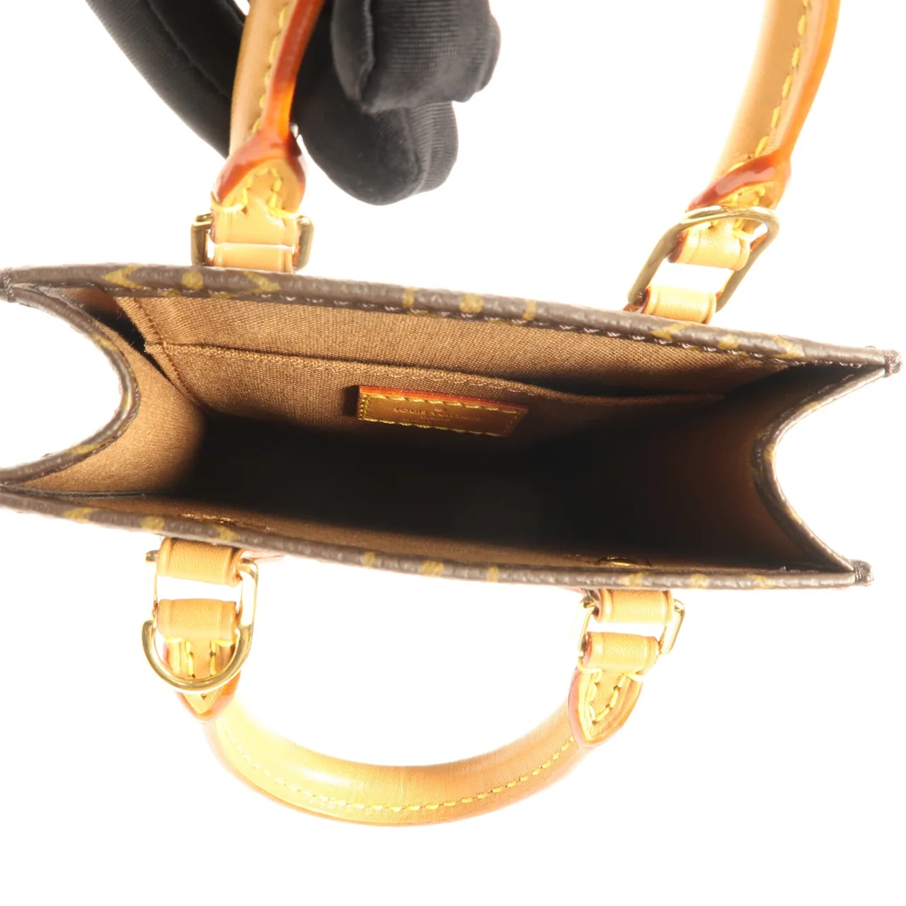 LOUIS VUITTON Petit Sac Plat M69442 兩用包 塗層帆布 棕色 塗層帆布 中古品A - 縮圖 11