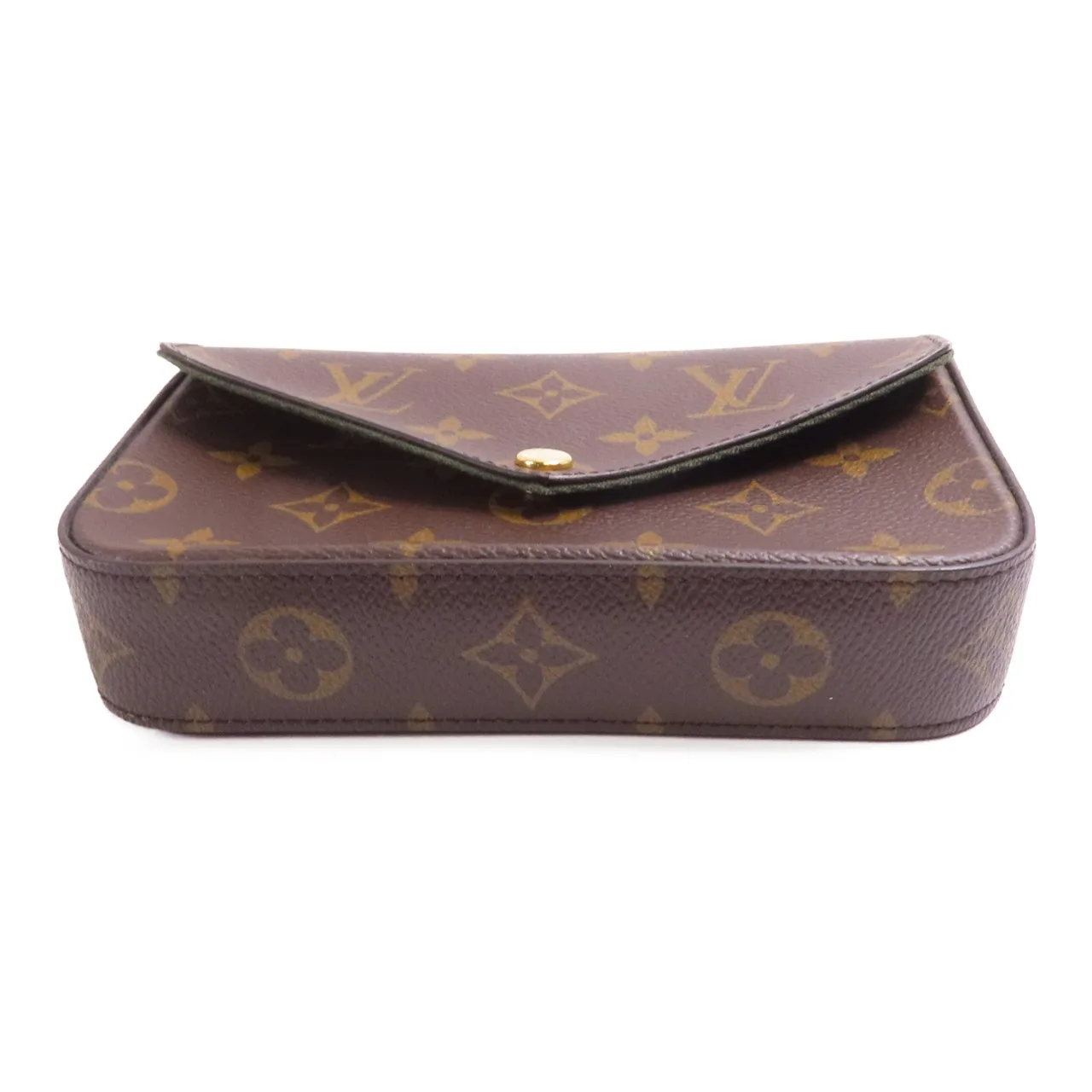 LOUIS VUITTON Felicie M80091 肩背包 塗層帆布 棕色 / 綠色 塗層帆布 中古品A - 縮圖 4