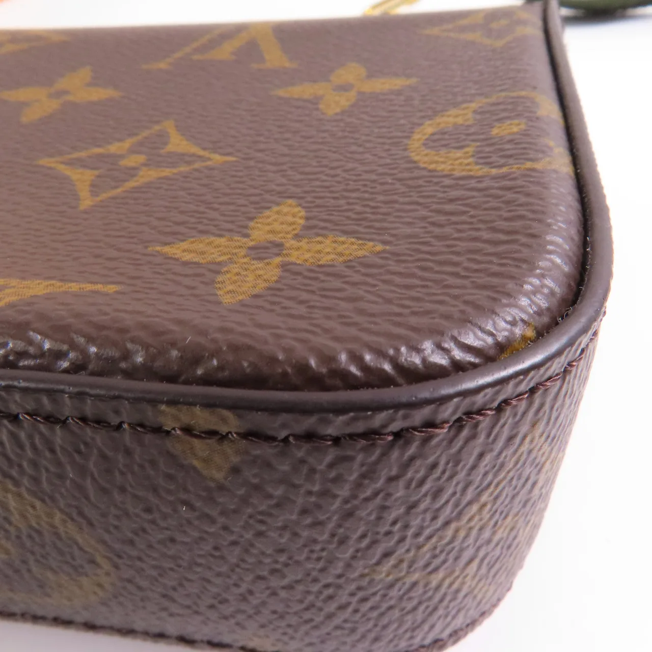LOUIS VUITTON Felicie M80091 肩背包 塗層帆布 棕色 / 綠色 塗層帆布 中古品A - 縮圖 8