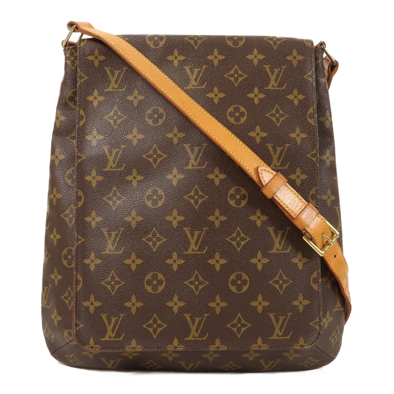 LOUIS VUITTON Musette M51256 肩背包 塗層帆布 棕色
