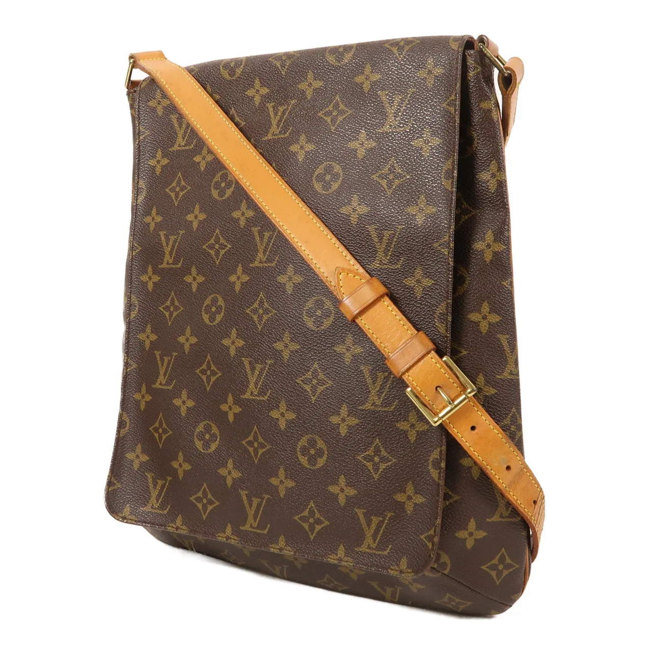 LOUIS VUITTON Musette M51256 肩背包 塗層帆布 棕色 塗層帆布 中古品B - 縮圖 3
