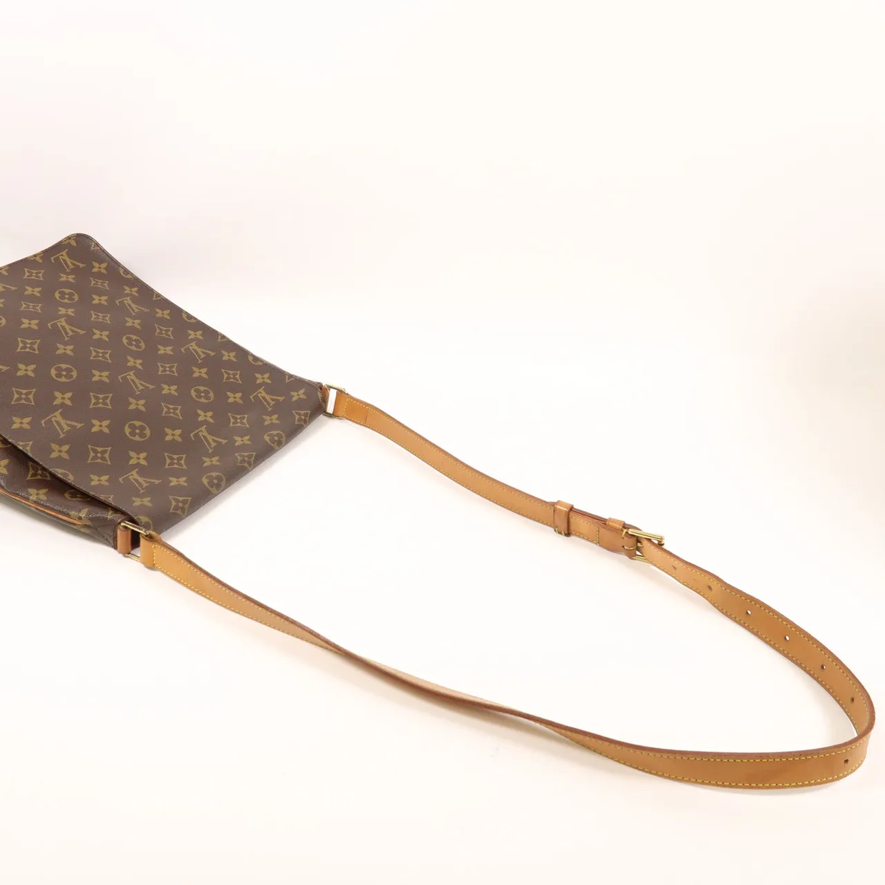 LOUIS VUITTON Musette M51256 肩背包 塗層帆布 棕色 塗層帆布 中古品B - 縮圖 8