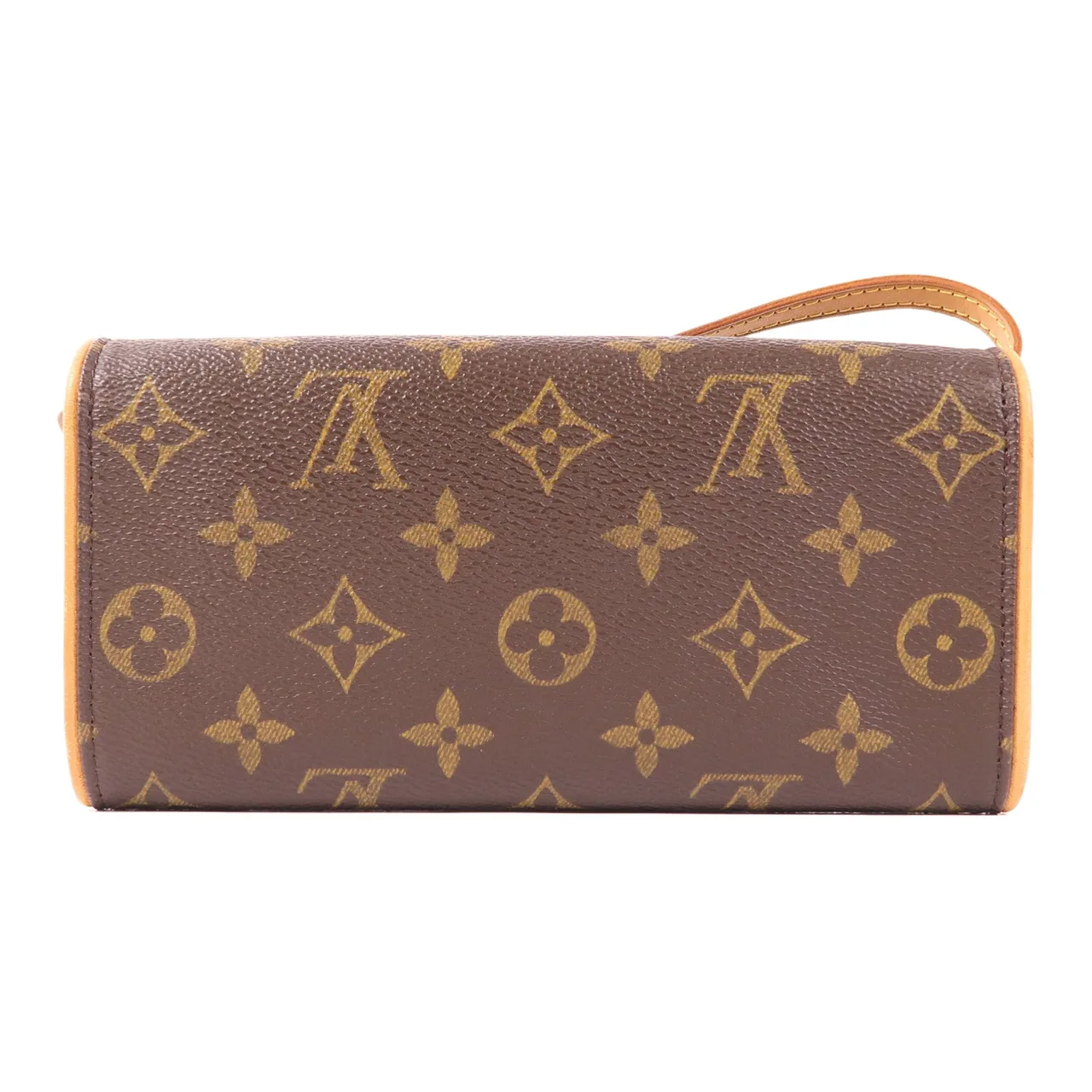 LOUIS VUITTON Pochette Twin M51854 肩背包 塗層帆布 棕色 塗層帆布 中古品A - 縮圖 2