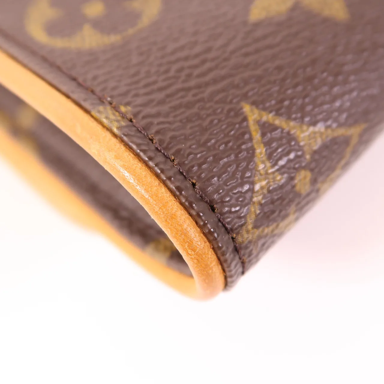 LOUIS VUITTON Pochette Twin M51854 肩背包 塗層帆布 棕色 塗層帆布 中古品A - 縮圖 12