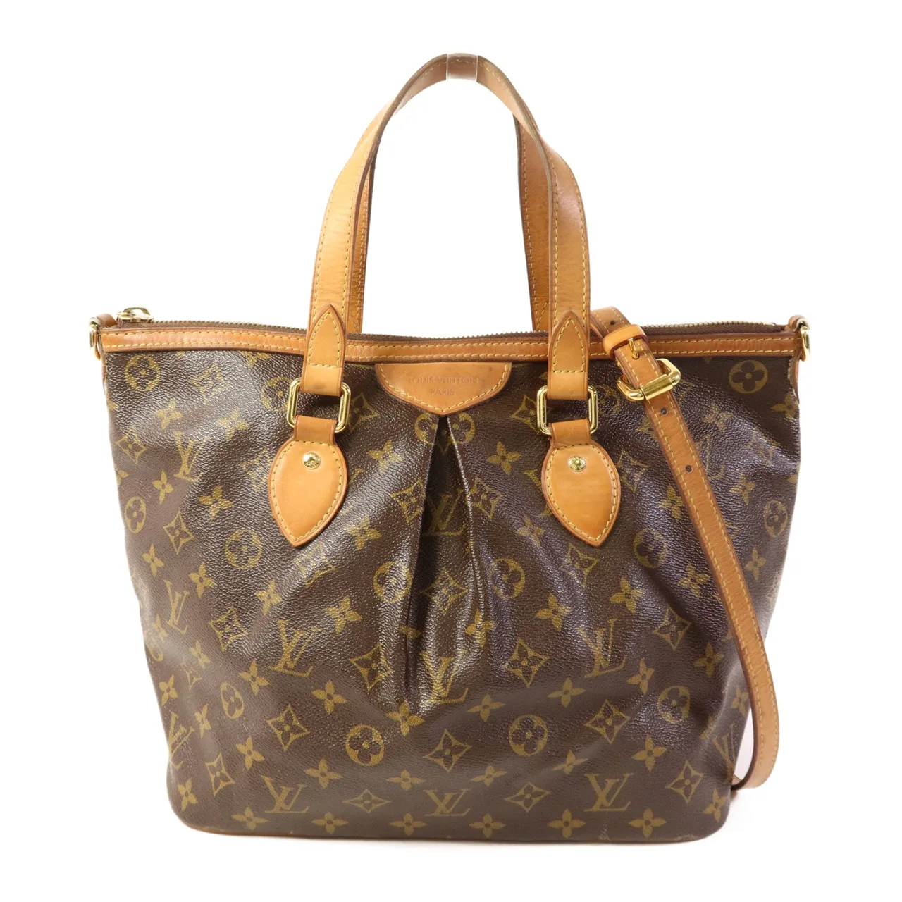 LOUIS VUITTON Palermo M40145 兩用包 塗層帆布 棕色