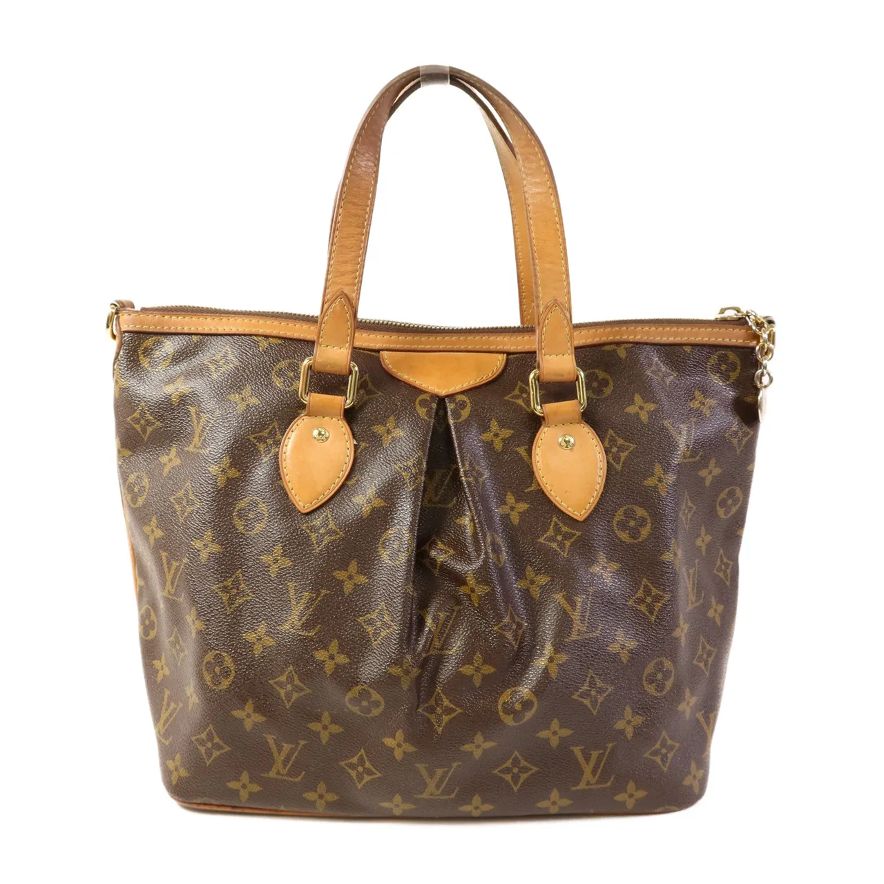 LOUIS VUITTON Palermo M40145 兩用包 塗層帆布 棕色 塗層帆布 中古品C - 縮圖 2