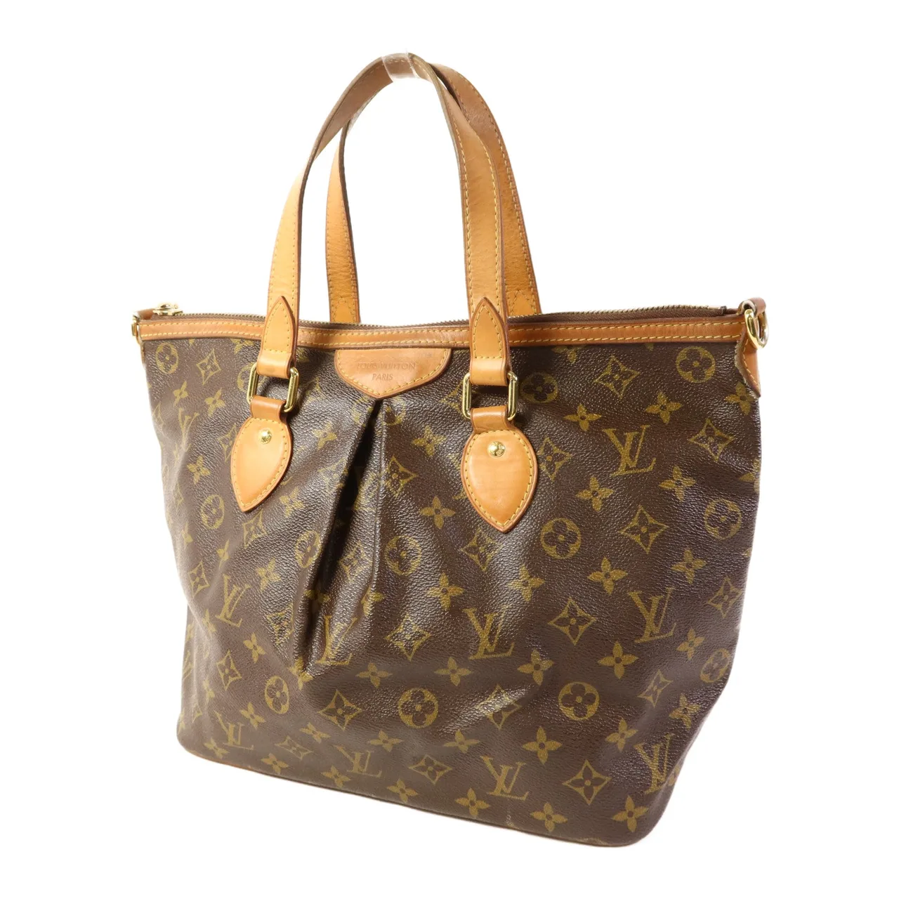 LOUIS VUITTON Palermo M40145 兩用包 塗層帆布 棕色 塗層帆布 中古品C - 縮圖 3