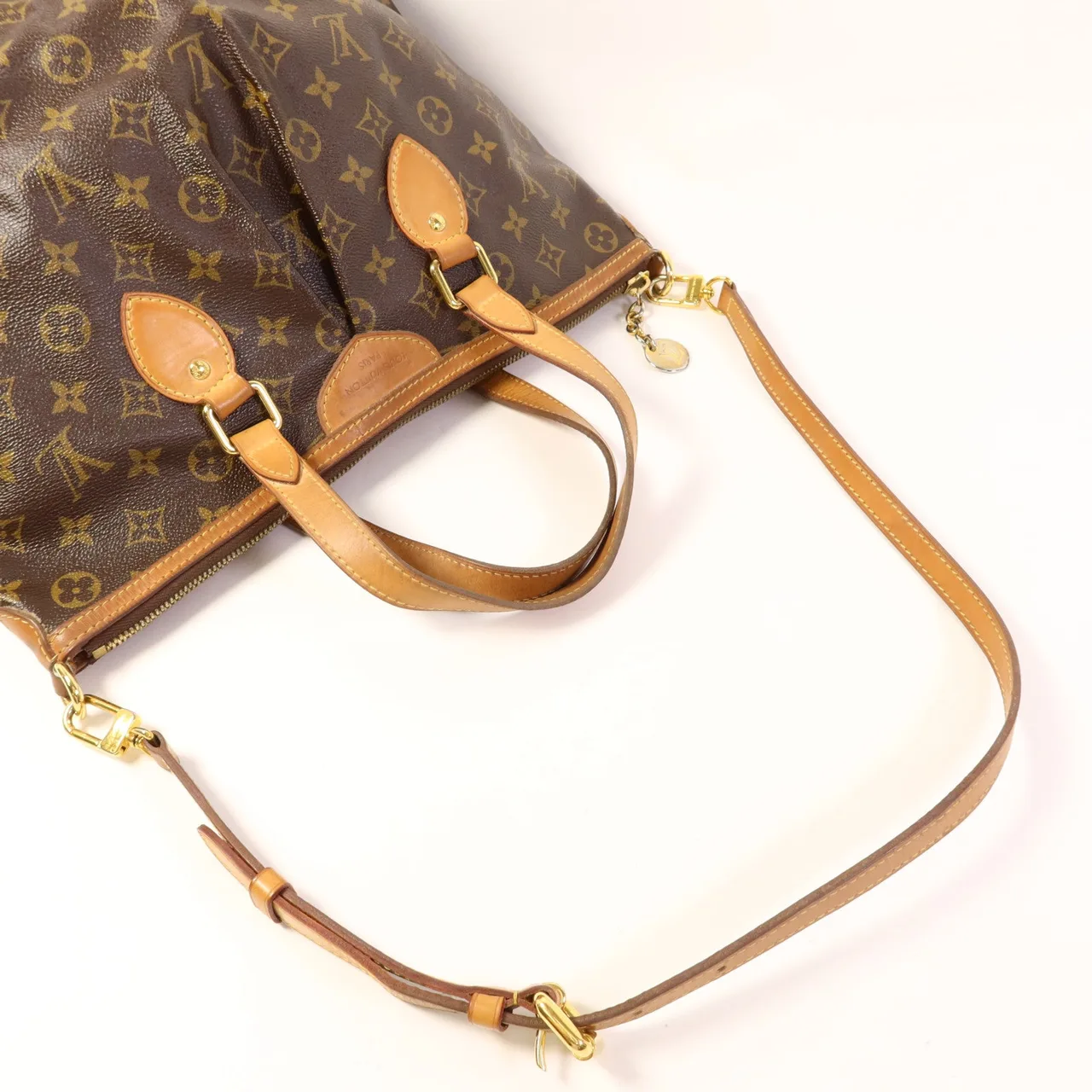 LOUIS VUITTON Palermo M40145 兩用包 塗層帆布 棕色 塗層帆布 中古品C - 縮圖 5