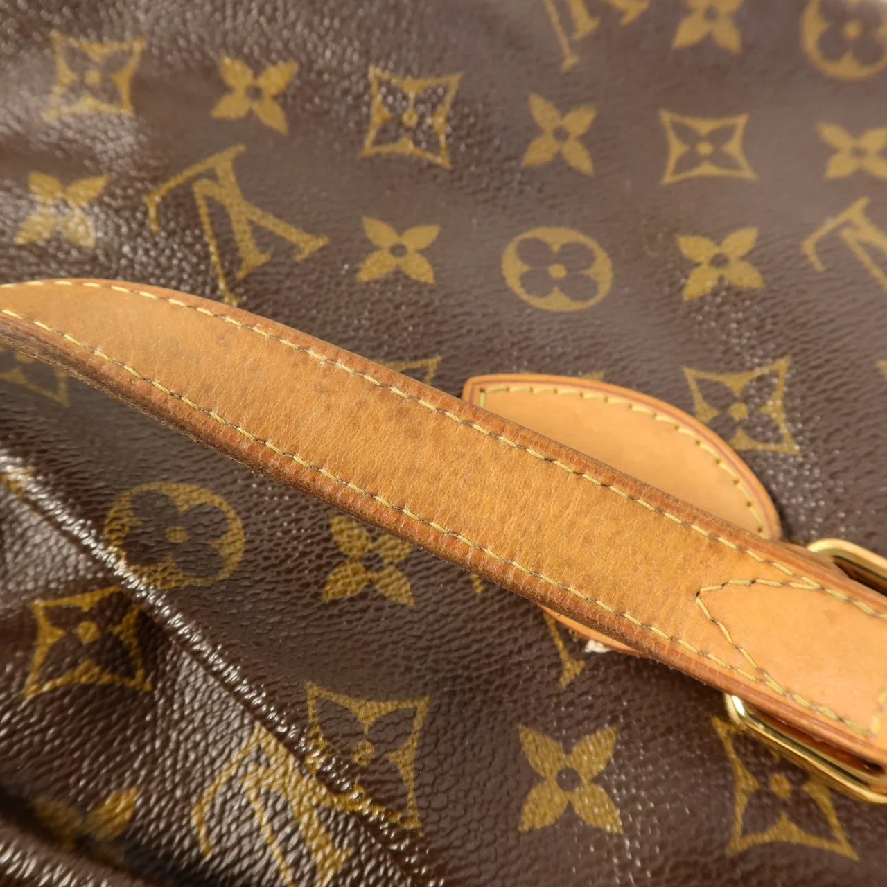 LOUIS VUITTON Palermo M40145 兩用包 塗層帆布 棕色 塗層帆布 中古品C - 縮圖 15