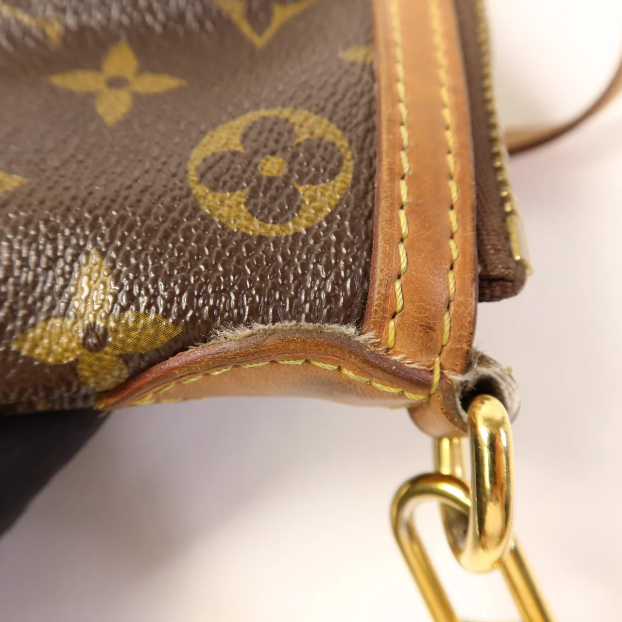 LOUIS VUITTON Palermo M40145 兩用包 塗層帆布 棕色 塗層帆布 中古品C - 縮圖 16