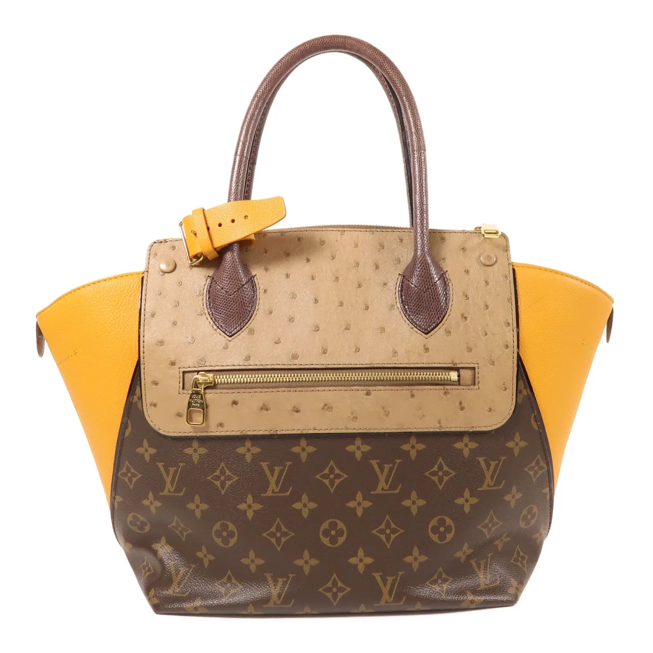 LOUIS VUITTON N91285 手提包 塗層帆布 棕色 / 黃色 塗層帆布 中古品B - 縮圖 2