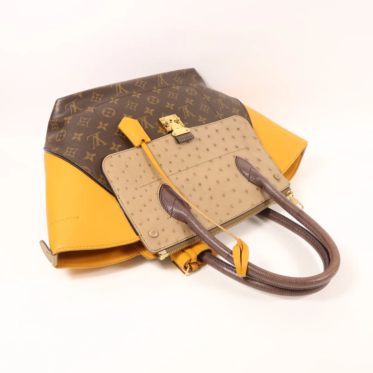 LOUIS VUITTON N91285 手提包 塗層帆布 棕色 / 黃色 塗層帆布 中古品B - 縮圖 8