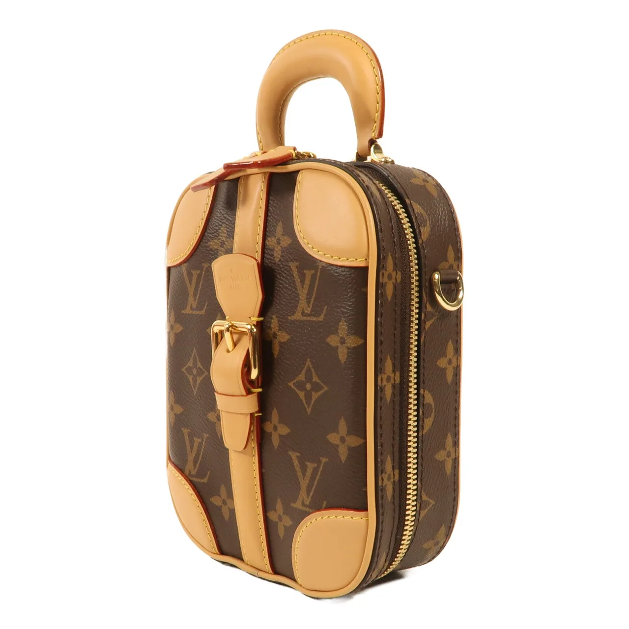 LOUIS VUITTON M68623 兩用包 塗層帆布 棕色 塗層帆布 中古品A - 縮圖 3